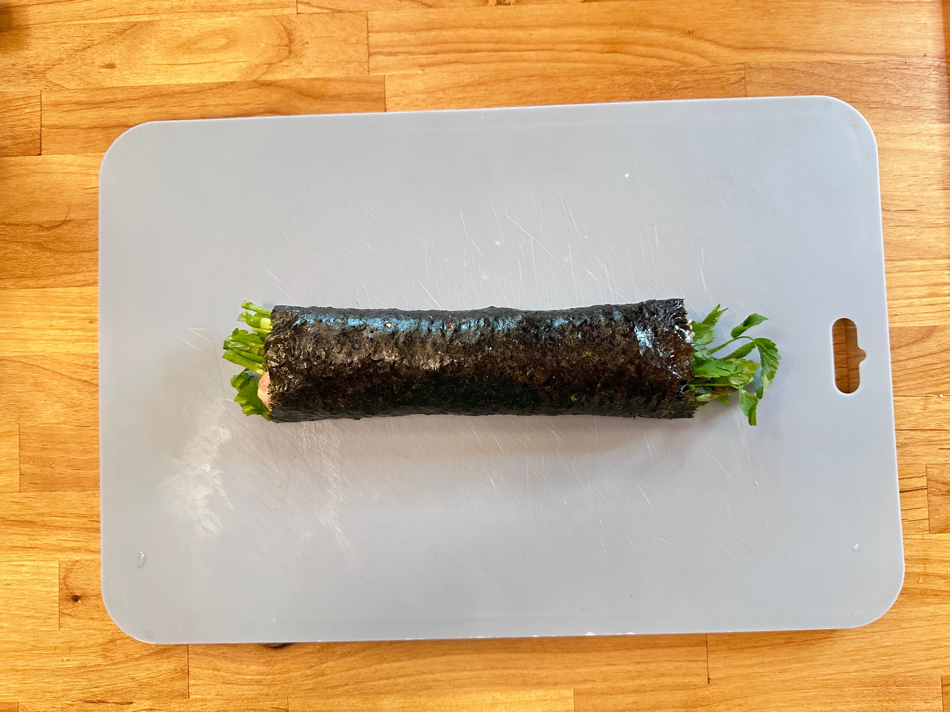 무설탕 햄 미나리 김밥 4단계